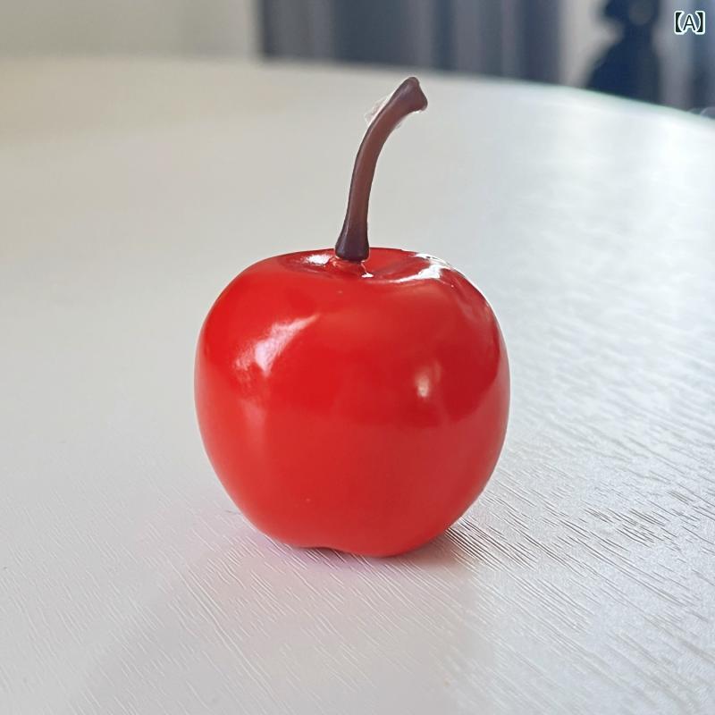 フェイクフルーツ 人工リンゴ アップル 模造食品サンプル オブジェ イミテーション リアル 発泡スチロ..