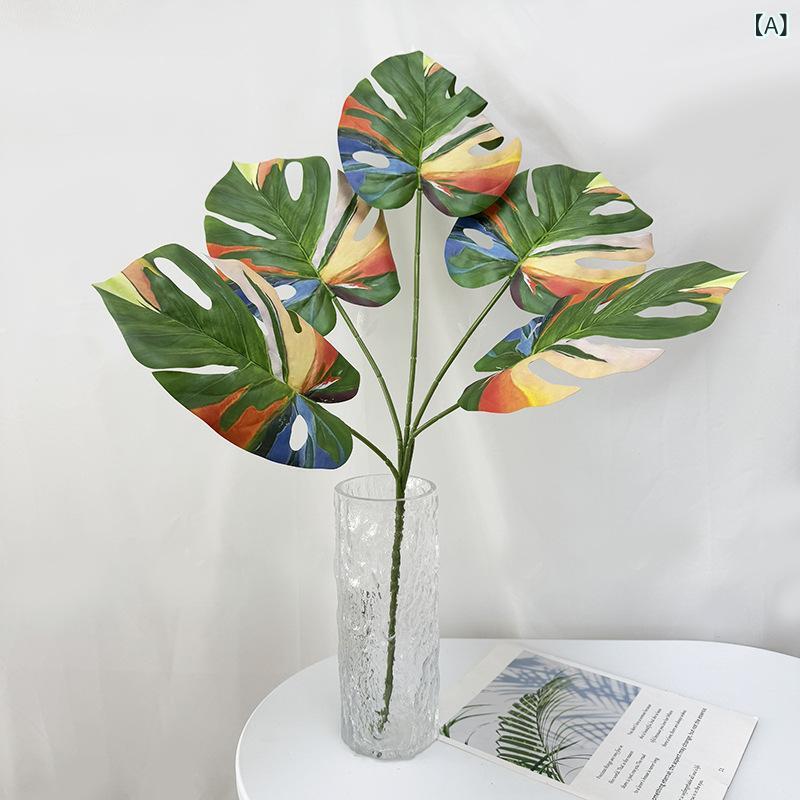 フェイクグリーン モンステラ 観葉植物 大型 高級感 リアル質感 人工植物 リビング 卓上 インテリア 室内装飾 枯れない お手入れ不要 おしゃれ 北欧風 グリーン