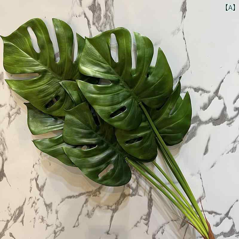 フェイクグリーン 人工 モンステラ リーフ 北欧風 インテリア 観葉植物 リアルな 深緑 グリーン 葉っぱ リビング オフィス 店舗 ディスプレイ 飾り 撮影小物 壁面装飾