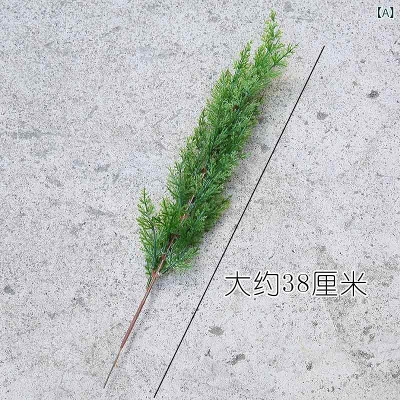 フェイクグリーン 密な 針葉樹 柏葉 松葉 崖柏 枝 リアルな人工植物 プラスチック製 植毛加工 盆栽 装飾 ディスプレイ 舞台小道具 飾り物 ガーデニング オブジェ