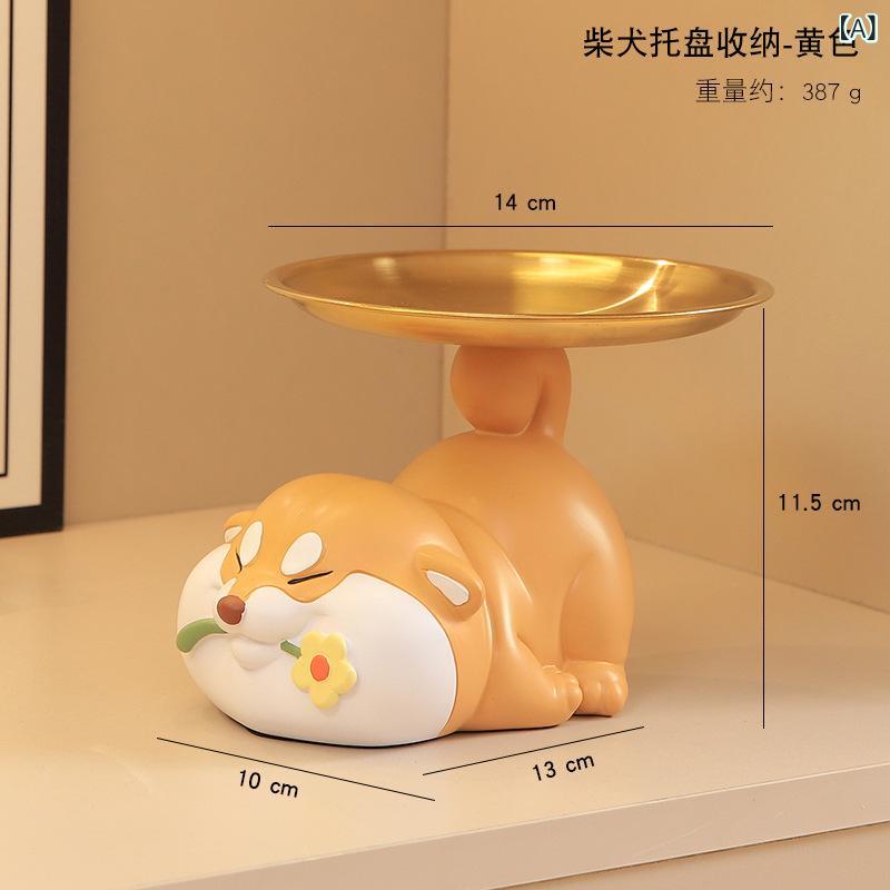 置物 かわいい 柴犬 玄関 小物入れ 鍵 収納 キーフック キートレイ おしゃれ オブジェ インテリア雑貨 ..