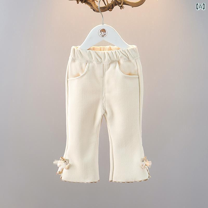 パンツ 女の子 ベビー キッズ 裏起毛 コーデュロイ カジュアルパンツ ロングパンツ 長ズボン 冬 あった..