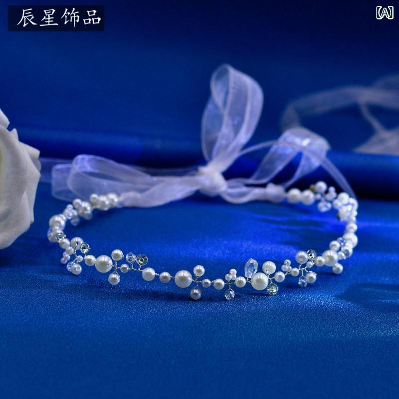 ブライダル パール ウエストベルト 花嫁 結婚式 アクセサリー シンプル 上品 エレガント キラキラ かわいい クリスタル ラインストーン サテンリボン ハンドメイド パーティー 二次会 細身 シルバー ゴールド