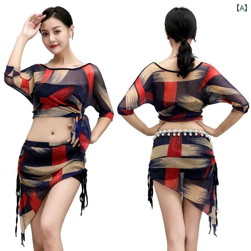 ・カテゴリ: ダンスウェア・衣装種類: ベリーダンス、モダンダンス・性別: 女性・柄: プリント・テーマ: 欧米ファンタジー・生地: グリッターメッシュ・主な素材: スパンデックス90%・裏地素材: スパンデックス6%・カラー展開: ブルー...