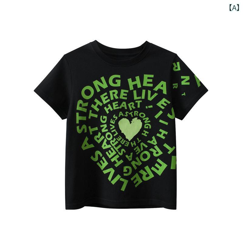 Tシャツ キッズ 男女兼用 半袖 トップス カットソー 子供服 丸首 ラウンドネック 綿 コットン 無地 カジュアル シンプル ルームウェア 運動着 普段着 春夏