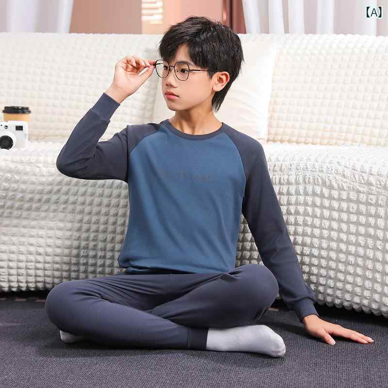 ・カテゴリ: 子供用インナー上下セット・主な素材: 綿 ・対象性別: ユニセックス・対象年齢: 8歳以上、140cm以上・ネックライン: クルーネック・生地加工: 柔軟加工・生地の厚さ: 薄手・柄: 動物、ストライプ、チェック、キャラクター、アバター、ロゴ、フラワー、抽象、ドット・機能: 保暖・カラー展開: ブルー（アルファベット）、桃、ピンク（フラワー）、グレー（サッカー）、ブルー（ストリートバスケ）、ホワイト×ピンク、ホワイト（自転車）、チェックベア、ライトグレー×パープル、グッドベア・サイズ展開: 140cm、150cm、160cm、165cm、170cm、175cm、180cm