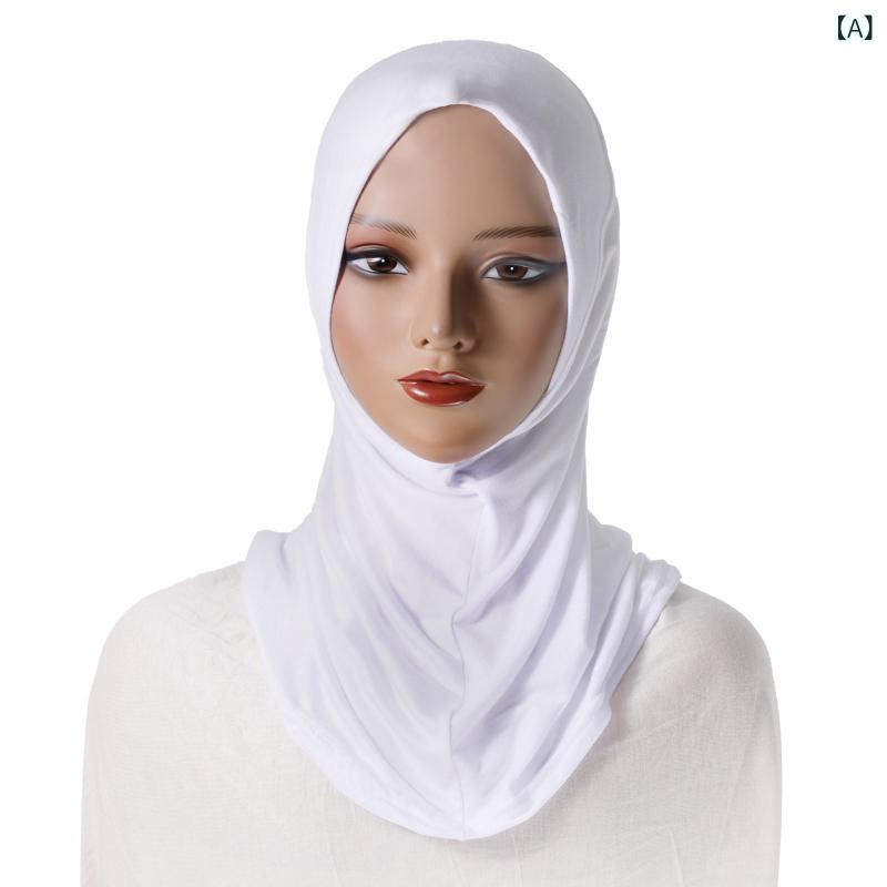 ターバン レディース 女性用 高級感 シルク加工綿 コットン インナーキャップ 無地 シンプル 民族風 かぶりタイプ ニット オールシーズン ホワイト オフホワイト ブラック