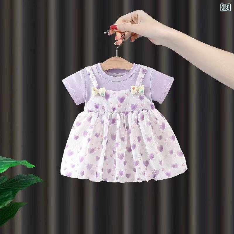 ワンピース ベビー 女の子 子供服 夏物 スウィート かわいい プリンセス 薄手 軽量...