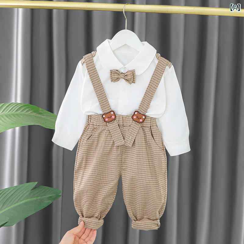 子供服セット 男の子 ベビー キッズ 幼児 カジュアル 普段着 部屋着 春秋 長袖 長ズボン プルオーバー 2点セット ファッション トレンド コットン 韓国風