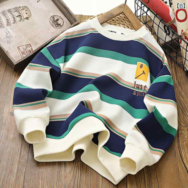 トレーナー キッズ 男の子 春秋 長袖 Tシャツ トップス ボーダー カジュアル プル...