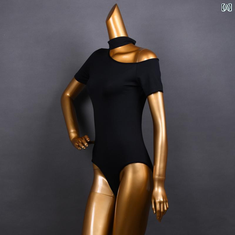 ダンスウェア レディース 女性用 大人用 ラテン モダン トップス オフショルダー セクシー スリムフィ..