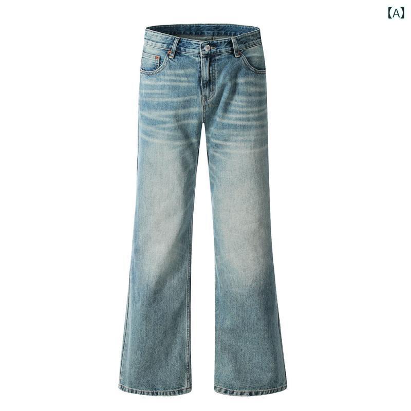 ・カテゴリ: ジーンズ・スタイル: ストリート・タイプ: ベーシック・パンツシルエット: ブーツカット・加工: ウォッシュ加工・その他加工: イージーケア・パンツ丈: フルレングス・ウエスト: ミッドライズ・フロント: ジッパーフライ・厚さ: レギュラー・シーズン: オールシーズン・生地: コットンブレンド・主な素材: コットン89.6%・着用シーン: カジュアル・詳細: マルチポケット・カラー展開: ウォッシュブルー・サイズ展開: S, M, L, XL, XXL・性別: メンズ