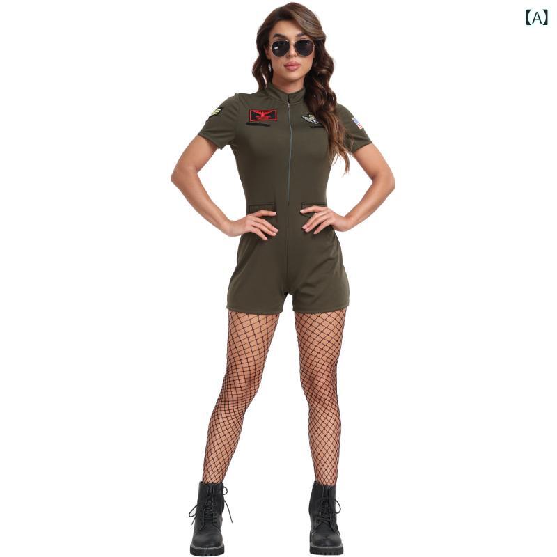 パイロット レディース コスチューム ハロウィン 衣装 仮装 変装 パーティー イベント ステージ衣装 飛..