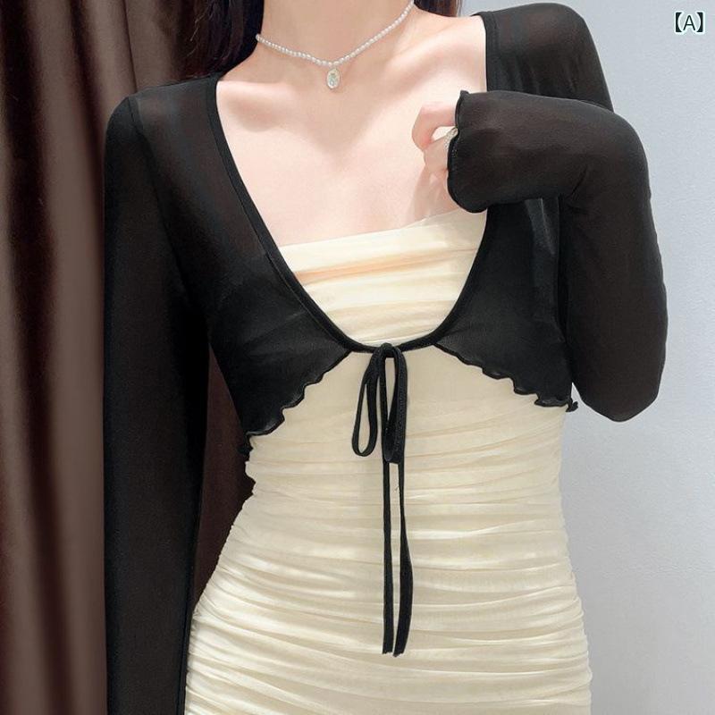 ・素材: アクリル・: リボン、メッシュ、レース・シルエット: アシンメトリー・ネックライン: Vネック・袖タイプ: フリル袖・袖丈: 長袖・カラー展開: ブラック、ホワイト、ピンク、アプリコット、パープル・サイズ展開: XXS、XS、S、M、L、XL・スタイル: エレガントカジュアル・着用スタイル: カーディガン・テイスト: アーバン・対象: 女性