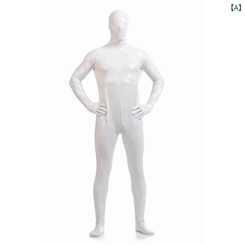 ゼンタイ ユニセックス 男女兼用 ラバーコーティング ラバースーツ 全身タイツ 無地 光沢 ボディスーツ..