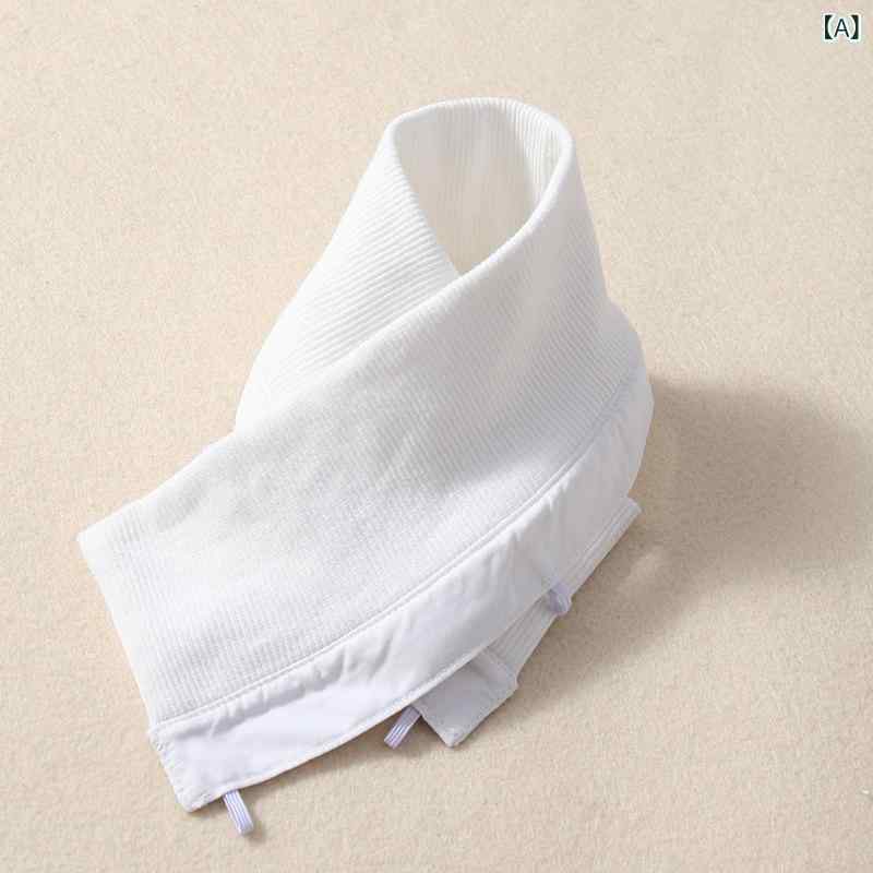 付け襟 ダウンジャケット用 襟カバー 取り外し可能 防汚 万能 装飾 コットン素材 秋冬 普段使い デイリー 通勤 フェイク襟 多色展開