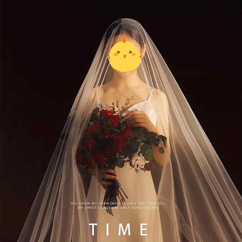 ウェディングベール ブライダルベール 花嫁 シンプル 上品 幅広 ロング カテドラルベール 3m丈 フェイスアップ シングル 一枚仕立て ソフトチュール ロケーションフォト 前撮り 高級感 ホワイト