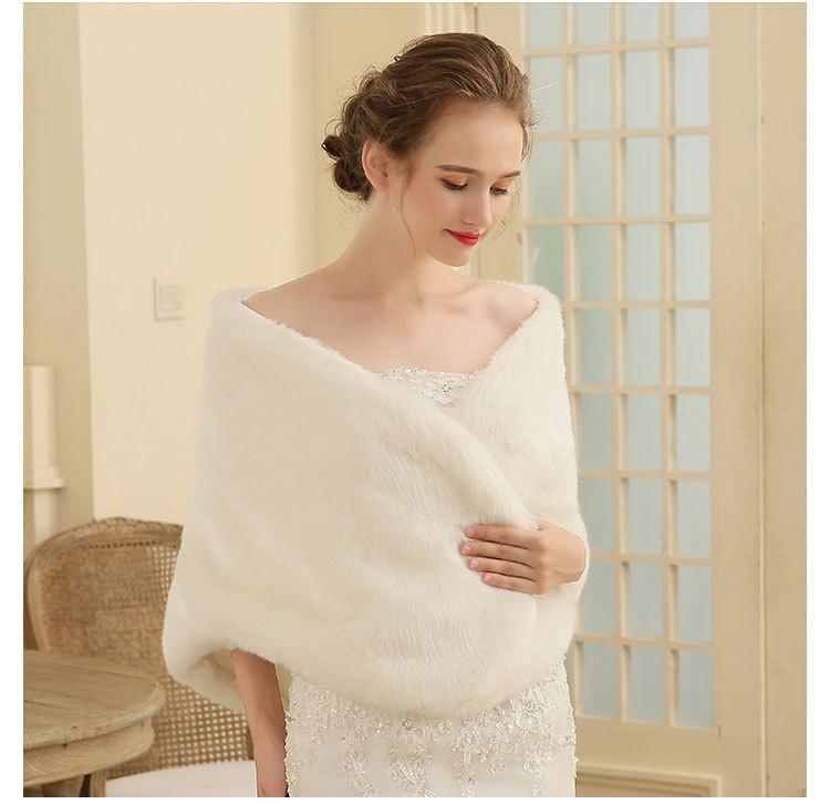 ショール レディース フェイクファー 結婚式 ウェディング ブライダル フォーマル ボレロ 羽織り 花嫁 チャイナドレス ホワイト 白 厚手 暖かい 防寒 保温 秋冬