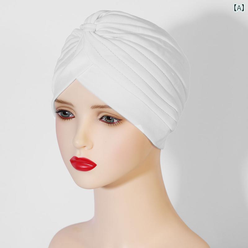 ヘッドスカーフ レディース 女性用 ストレッチ 伸縮性 プルオーバー ヨガ ターバン インド風 中東 ムス..