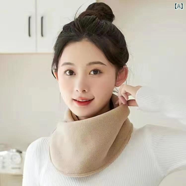 ネックウォーマー 男女兼用 学生向け 秋冬 フリース もこもこ ふわふわ ダブルボタン 防寒保温 首元あ..