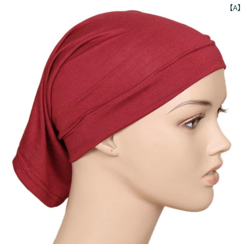 ターバン レディース 女性用 モダール コットン 接触冷感 再生繊維 無地 毛玉防止 色落ちしにくい 筒型..