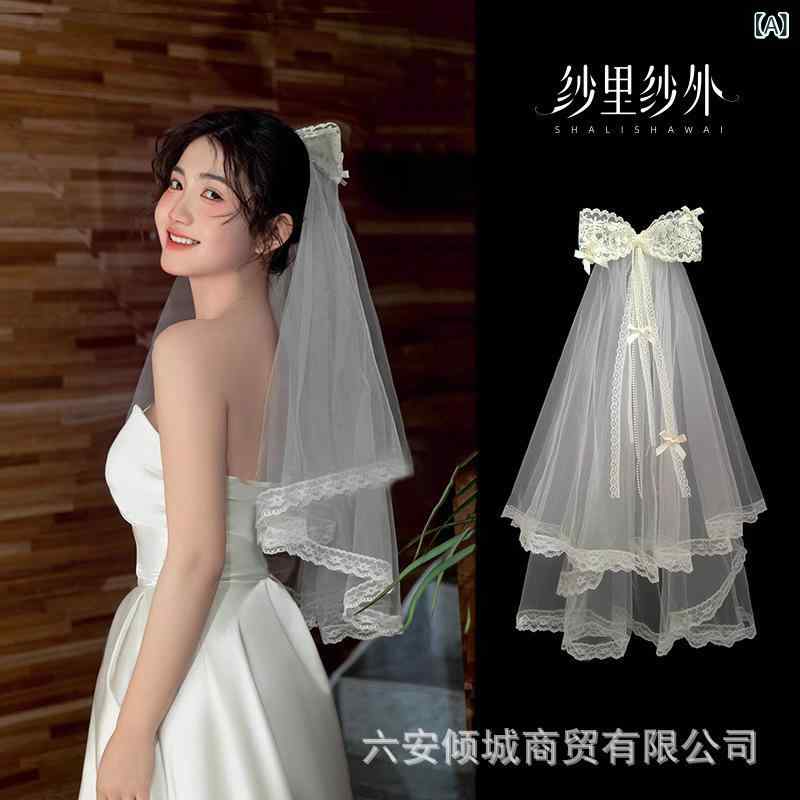 ウェディングベール ヘッドドレス 髪飾り 結婚式 ブライダル 花嫁 新婦 入籍 プロポーズ 前撮り 後撮り..