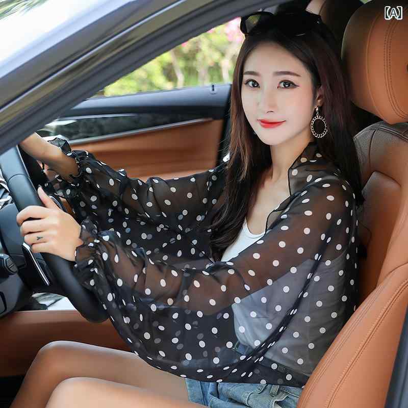 アームカバー レディース UVカット 日焼け防止 ショール 薄手 シフォン 長袖 運転 ドライブ サイクリン..