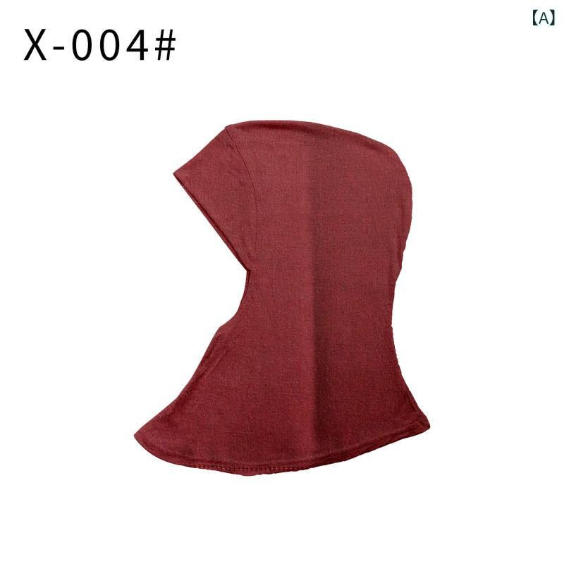 ヘッドスカーフ レディース 女性用 モダール綿 プルオーバーキャップ 通気性 ストレッチ ネックカバー 顎カバー 頭部保護 耳カバー インナーキャップ ターバン カジュアル