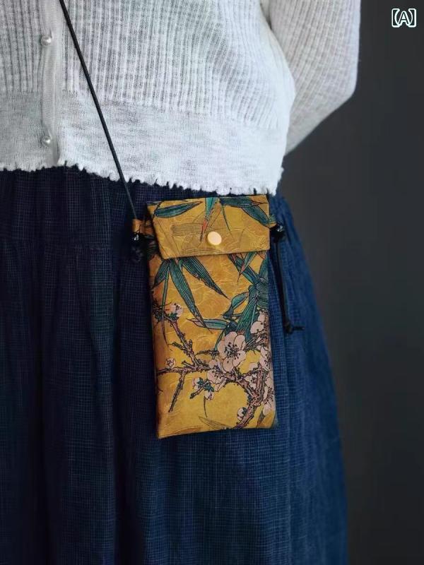 バッグ 鞄 レディース 女性用 チャイナスタイル 中華風 旗袍 レトロ スマホポーチ 携帯用 ワンショルダ..