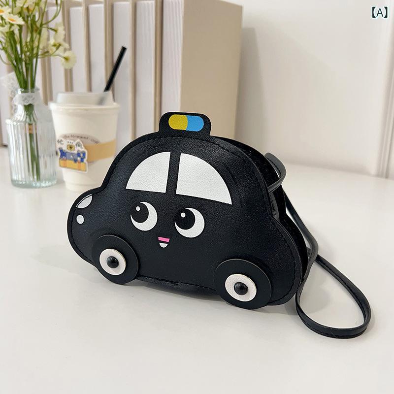 キッズ ショルダーバッグ 男の子 女の子 ミニカー プリンセス コインケース 斜め掛け ポシェット 軽量 PUレザー かわいい キャラクター お出かけ 普段使い ブラック レッド イエロー ピンク ブルー