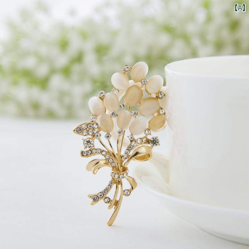 ・カテゴリ: ブローチ・素材: 合金・スタイル: 個性的、トレンド・対象: レディース・デザイン: フラワー・加工方法: 電気メッキ・カラー: ホワイト・流行要素: 麦の穂、木・機能: 記念、装飾、調整、贈答、露出防止