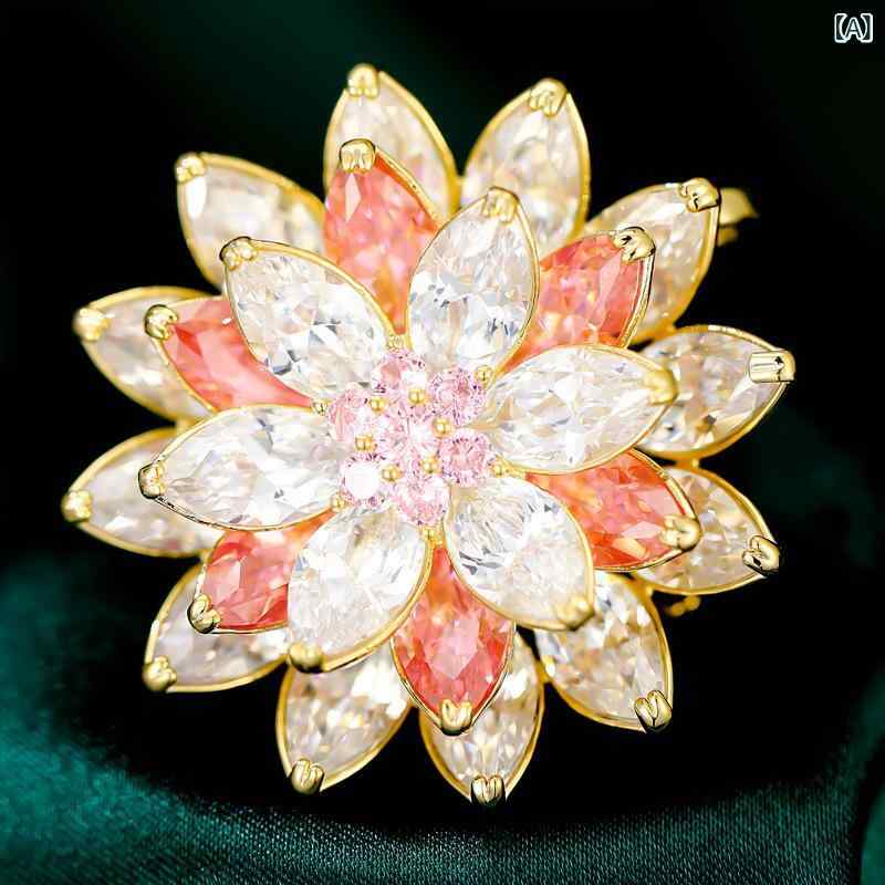 ・素材: 銅・対象: 女性・人気モチーフ: 蓮・機能: 多機能・スタイル: 韓国・スタイル分類: 清新、フェミニン・種類: ブローチ・人気モチーフ分類: 植物、花