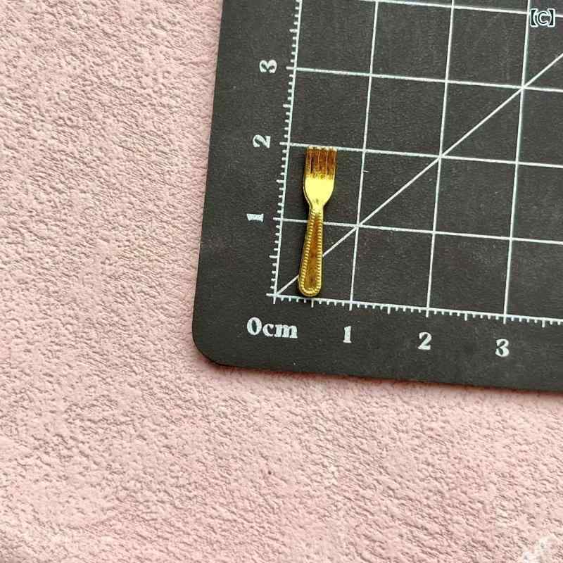 ミニチュア ドールハウス リアル カトラリー ミニナイフ ミニフォーク ミニスプーン 合金製 ゴールド シルバー DIY 手作り アクセサリー 素材 装飾小物