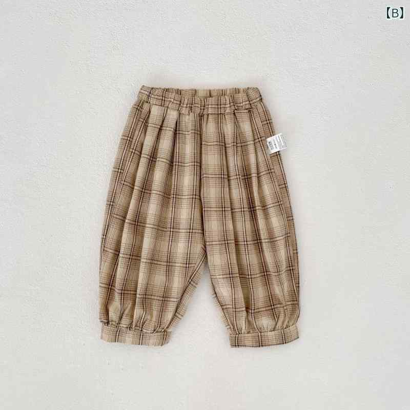 パンツ キッズ 男女兼用 春夏秋 綿 コットン ゆったり ワイドパンツ ハーレムパン...