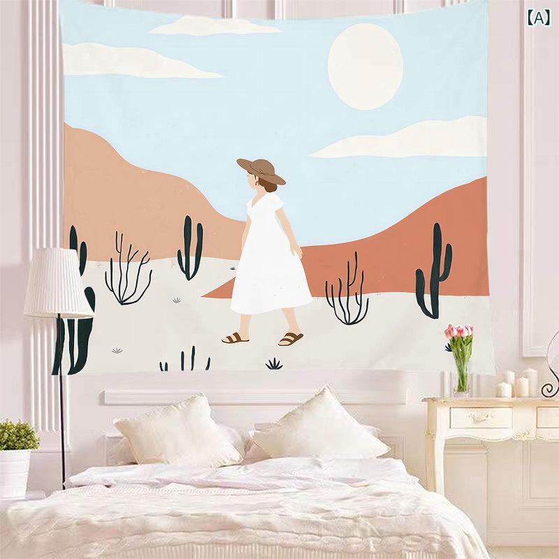 タペストリー 北欧風 インスタ映え 壁掛け 背景布 幅広 大判 ショートパイル フランネル 高級感 インテ..