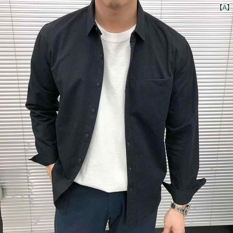 楽天narukiシャツ メンズ 防シワ ノーアイロン デザイン性 長袖 トップス カジュアル 普段使い トレンド 韓国風 スリムフィット 綿100％ 防水 耐摩耗 防汚 大きいサイズ