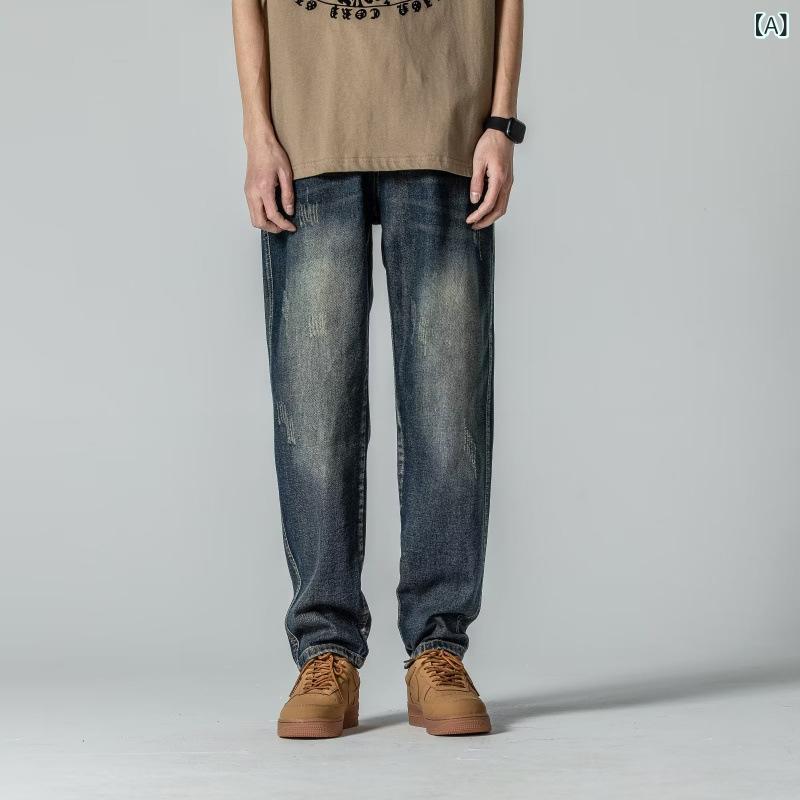 ・カテゴリ: ジーンズ・性別: メンズ・対象: 成人・主な素材: コットン60%以上・スタイル: アメカジ・デザイン: ベーシック・パンツタイプ: ストレート・丈: フルレングス・ウエスト: ミドルウエスト・フロント: ジッパーフライ・裾タイプ: ストレート・厚さ: 普通・伸縮性: 若干あり・加工: ウォッシュ加工、ヴィンテージ加工、ノンアイロン加工・ディテール: ジャカード・カラー: ブルー・サイズ展開: M、L、XL、XXL、3XL・適用シーズン: 四季・着用シーン: デイリー
