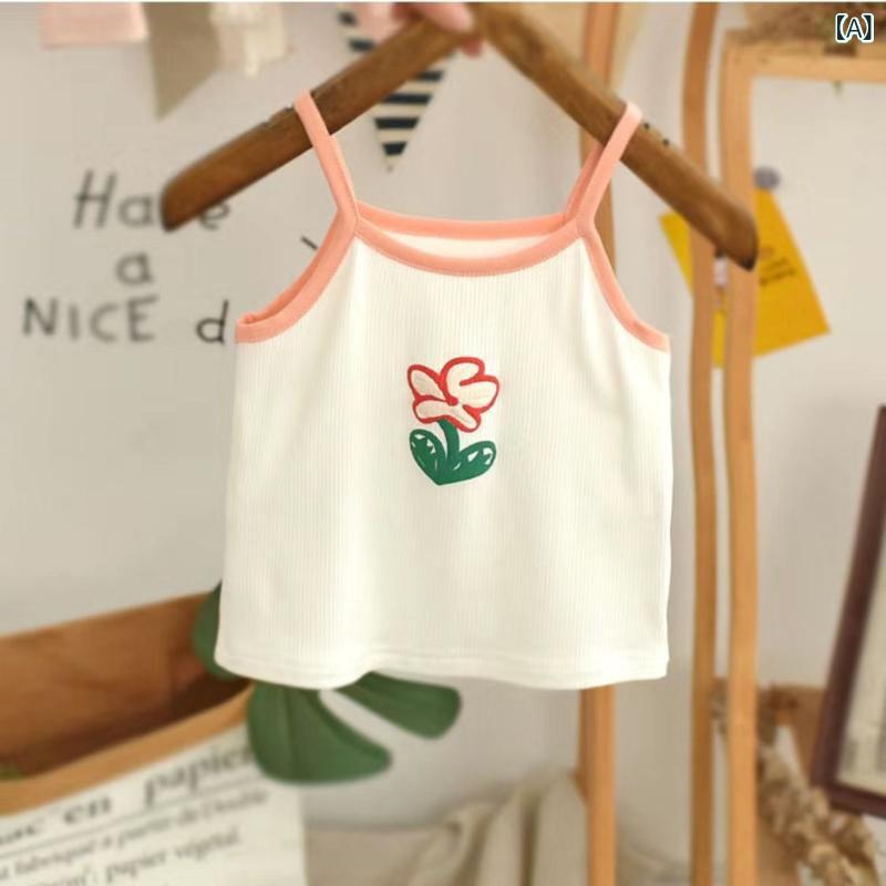 ・カテゴリ: 子供用タンクトップ、キャミソール・対象性別: 女性・スタイル: 韓国風・袖丈: ノースリーブ・対象年齢: 乳幼児（1~3歳、身長80~100cm）・主な素材: モダール・主な素材の含有量: 95%・安全基準: B類・カラー展開: ピンク、イエロー、グリーン・対応身長: 73cm、80cm、90cm、100cm、110cm、120cm、130cm