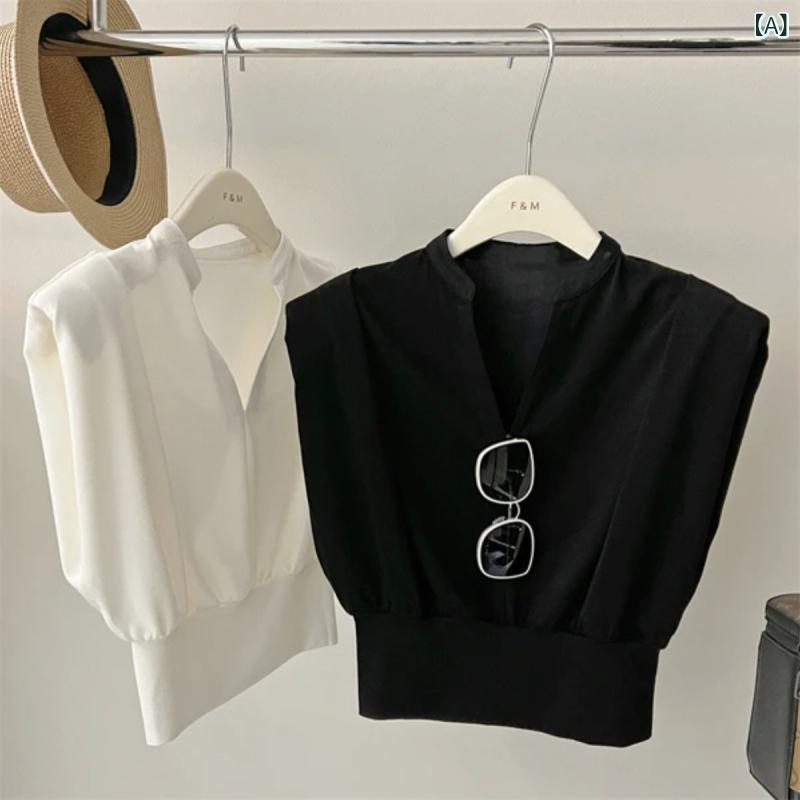 Tシャツ キッズ 女の子 半袖 Vネック フリル袖 トップス 無地 コットン 吸汗速乾 涼しい かわいい 夏 韓国風 ノースリーブ プルオーバー 通園 通学