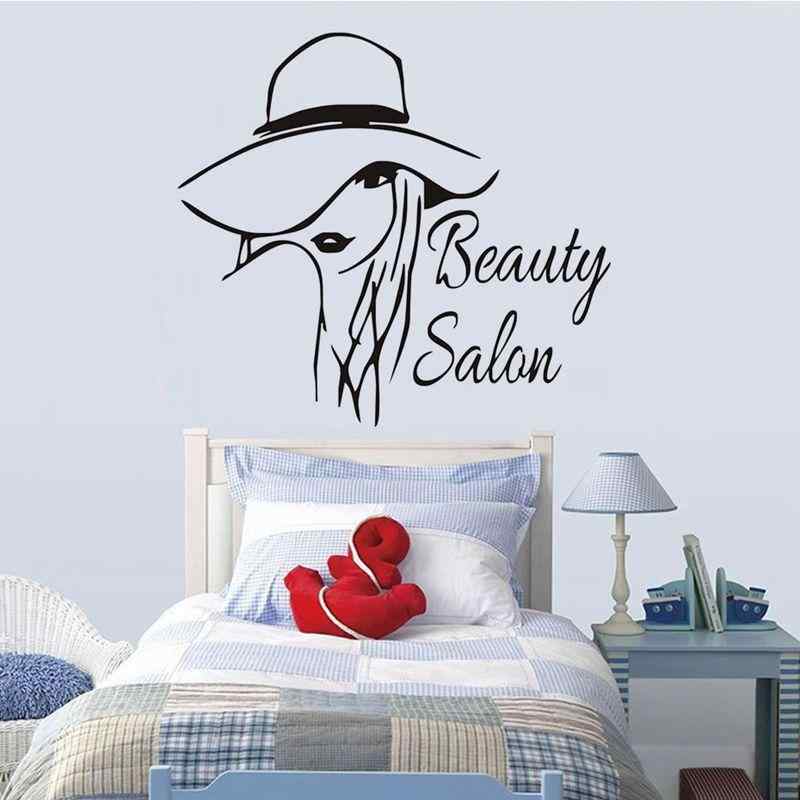 ウォールステッカー 個性的 モダン デザイン おしゃれ DIY 美容室 ヘアサロン サロン 店舗 カフェ リビング PVC製 防水 防汚 壁飾り 壁紙シール
