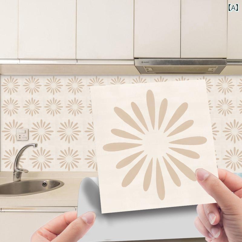 タイルシール ボヘミアン柄 ウォールステッカー 自己粘着 剥がせる DIY リメイク 壁紙 デコレーション ..