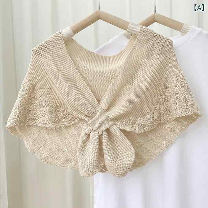 ショール レディース 羽織り オフィス 冷房対策 ニット カーディガン ストール ポンチョ ボレロ アクリル ウール ベーシック 韓国風 フィッシュテール柄...