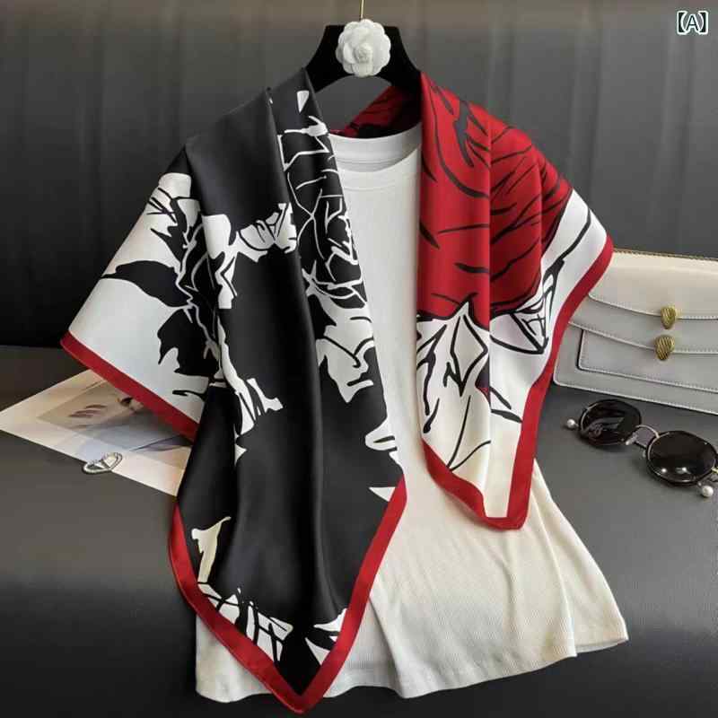 ・カテゴリ: 方形スカーフ・スタイル: ファッション通勤・主素材含有率: 21%～30%・織り方: 斜め織り・サイズ: 90cm×90cm・カラー展開: レッド, ブルー, グリーン, イエロー, 1号, 2号, 3号, 6号, 7号, 8...