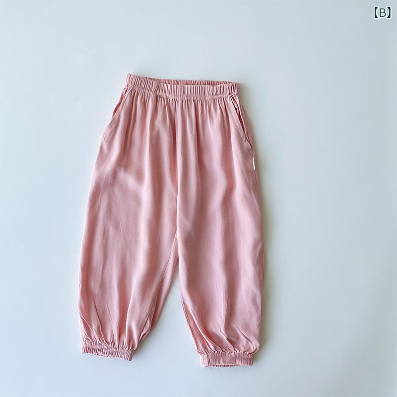 パンツ キッズ 薄手 レーヨン 接触冷感 ルームウェア 男の子 女の子 ジュニア 子供...