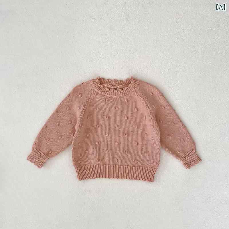 ・対象性別: 女の子・スタイル: オールマイティ・対象年齢: 1〜3歳 (身長80〜100cm)・袖丈: 長袖・開閉タイプ: プルオーバー・デザイン要素: キュート、プリンセス、トレンド・主な素材: 綿・ネックライン: ラウンドネック・カラー: モーヴピンク・サイズ展開: 66cm、73cm、80cm、90cm、100cm・カテゴリ: キッズニット