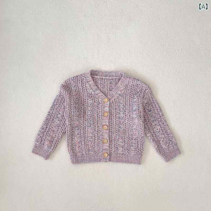 ・カテゴリ: キッズニット・性別: 女の子・スタイル: ベーシック・対象年齢: 1〜3歳 (80〜100cm)・厚さ: 標準・袖丈: 長袖・留め具: シングルボタン・デザイン要素: カーディガン、トレンド・主な素材: 綿100%・安全基準:...