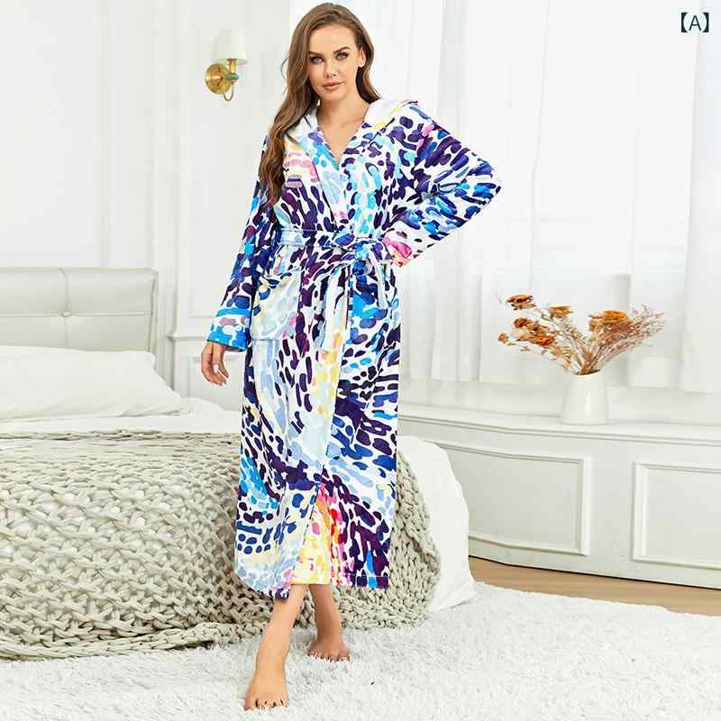 バスローブ カップル ペア フード付き ロング丈 大きいサイズ 星空グラフィティ柄 フランネル ポリエステル ルームウェア 部屋着 冬 暖かい ナイトウェア おしゃれ 高級感