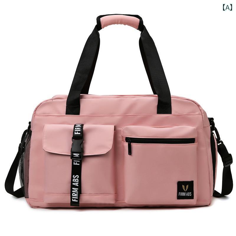 Suit Case - バッグ メンズ ユニセックス 大容量 スポーツ トラベル ジム バスケットボール フィットネス 独立シューズ収納 乾湿分離 防水 耐摩耗 オックスフォード生地 ポリエステル裏地 ストリート カジュアル 多機能 多色展開