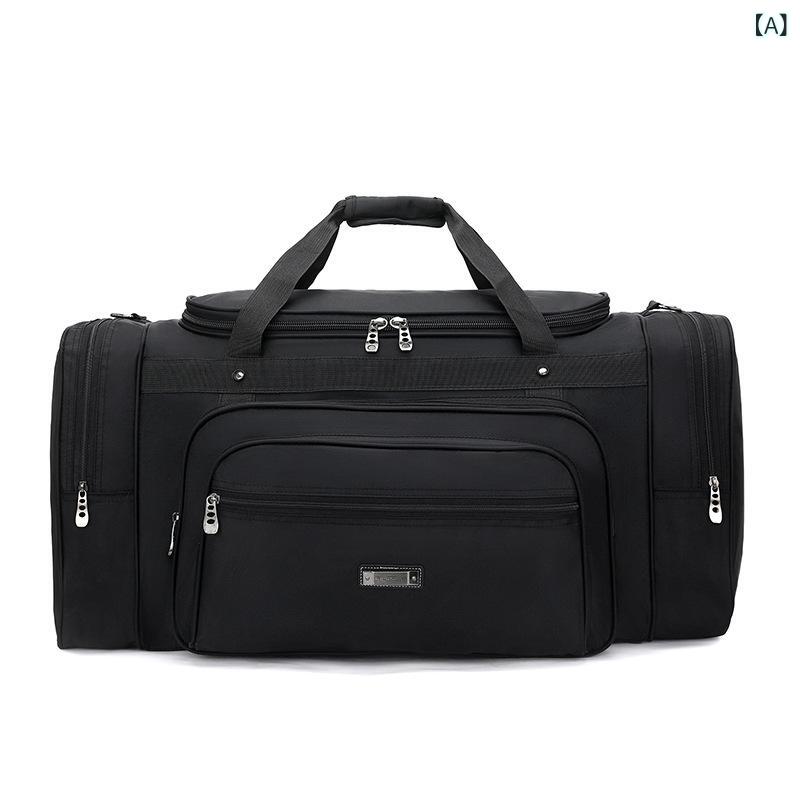 トラベルバッグ メンズ 男性用 ボストンバッグ 大容量 鞄 オックスフォード生地 手提げ 肩掛け 撥水 防水 出張 旅行 機内持ち込み 特大 超特大 衣類収納(4.0)