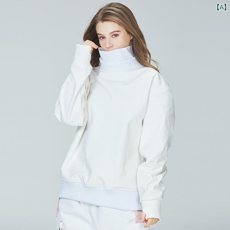 スノーボードパーカー 男女兼用 カップル ペア 冬 厚手 保温 裏起毛 ポリエステル 韓国風 ストリート カジュアル ゆったり オーバーサイズ スキーウェア